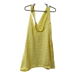 Zyia Athletic Yellow Striped Tank Top